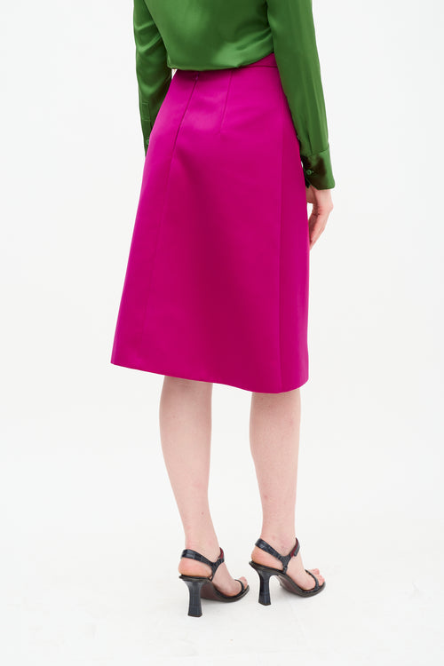 Christopher Kane Fuchsia Crystal Gel A-Line Skirt