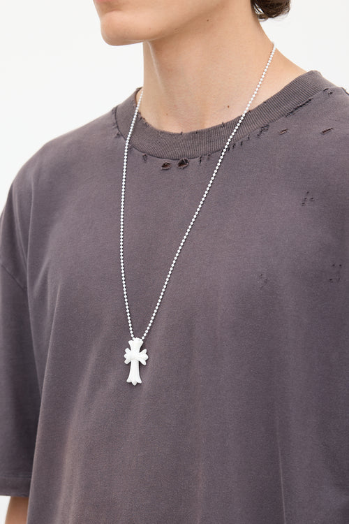 Chrome Hearts 2019 White Silicone Cross Necklace