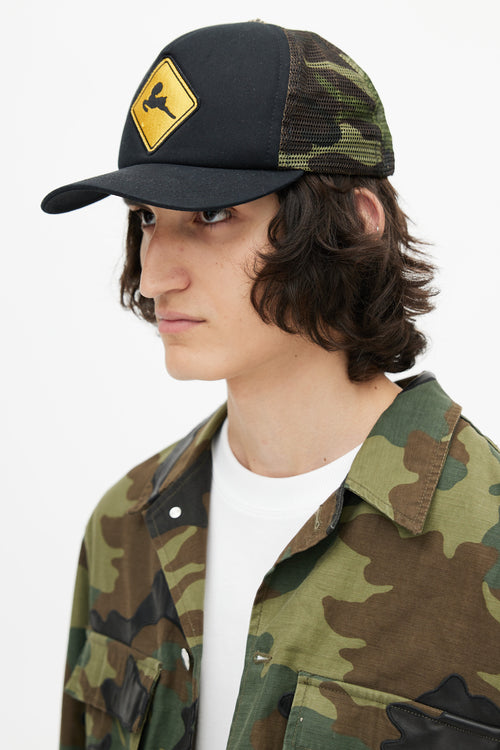 Chrome Hearts Black 
Multicolour Camo Hat