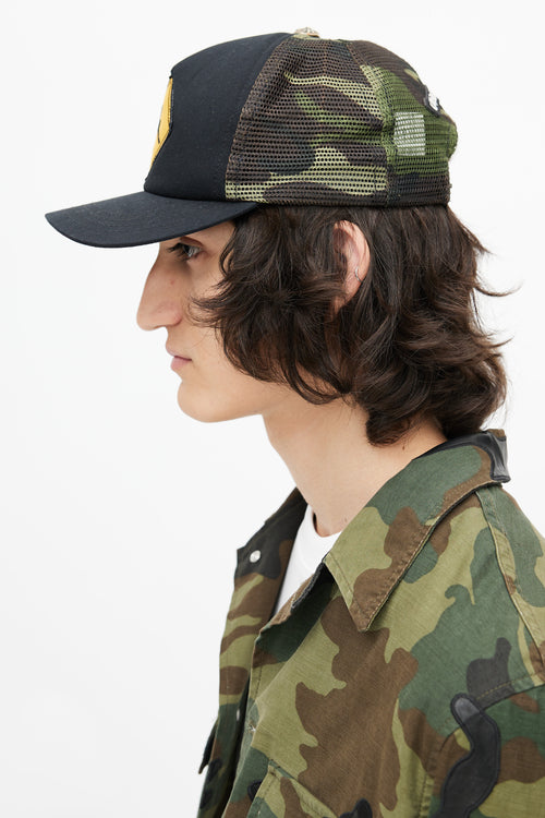 Chrome Hearts Black 
Multicolour Camo Hat