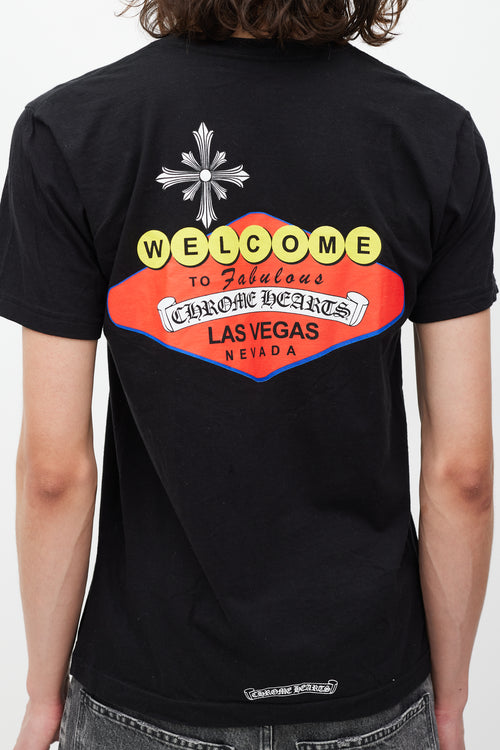 Chrome Hearts Black 
Multicolour Las Vegas Logo T-Shirt