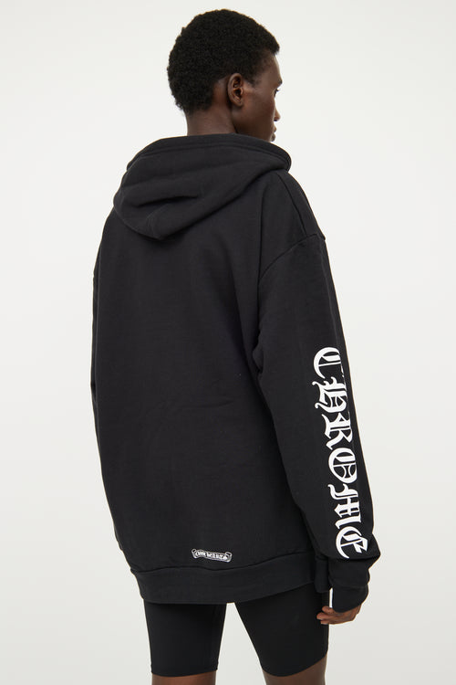 Chrome Hearts Black Zip Graphic Hoodie