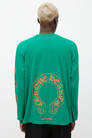 Chrome Hearts Green 
Orange Long Sleeve T-Shirt