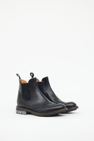 Leather Brogue Chelsea Boot