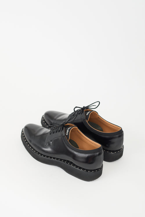 Church
s Black Leather Studded Platform Derby