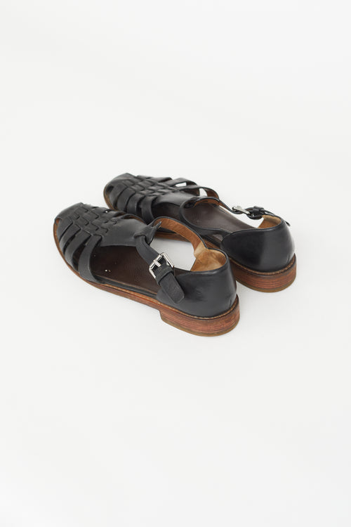 Church
s Black Leather Kelsey Woven Sandal