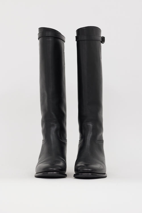 Church
s Black Leather Michelle Knee High Boot