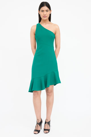 Cinq a Sept Ruffle Asymmetrical Dress