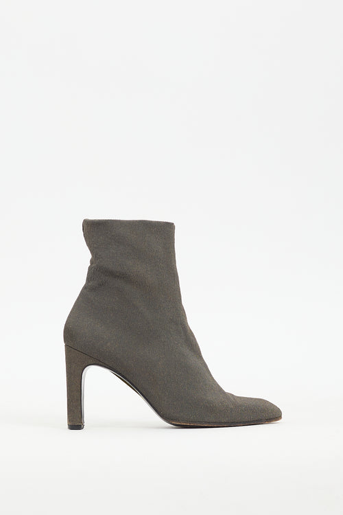 Clergerie Green Sock Heeled Boot