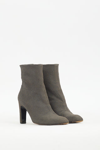 Clergerie Green Sock Heeled Boot