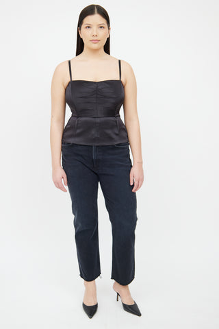 Citizens of Humanity Black Washed Crop Jean