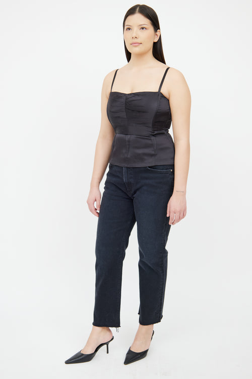 Citizens of Humanity Black Washed Crop Jean