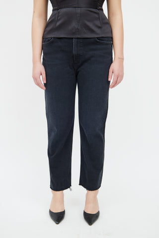 Citizens of Humanity Black Washed Crop Jean