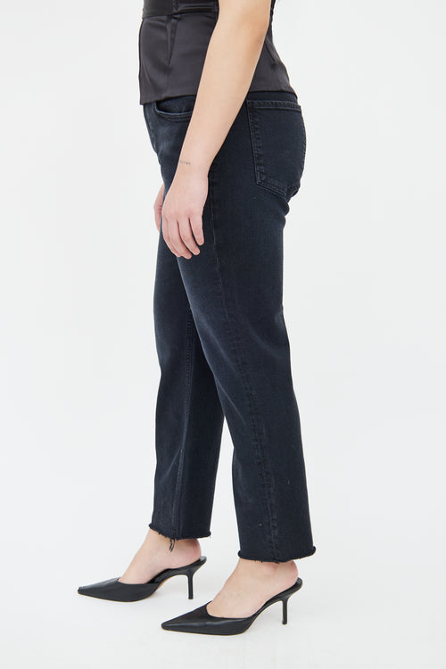 Citizens of Humanity Black Washed Crop Jean