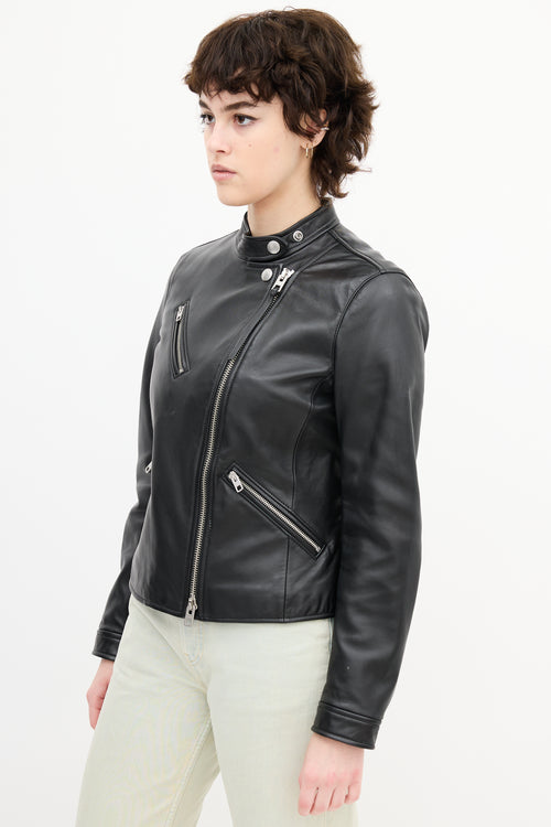 Coach Black Leather Racer Jacket