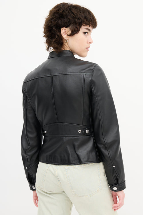 Coach Black Leather Racer Jacket