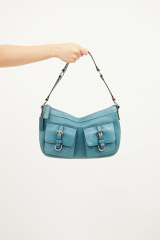 Coach Blue Leather Chelsea Shoulder Bag