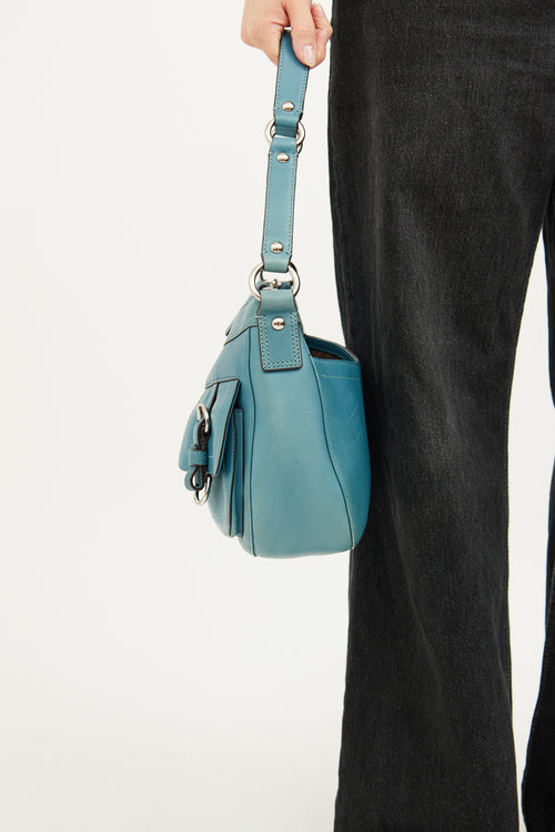 Coach Blue Leather Chelsea Shoulder Bag