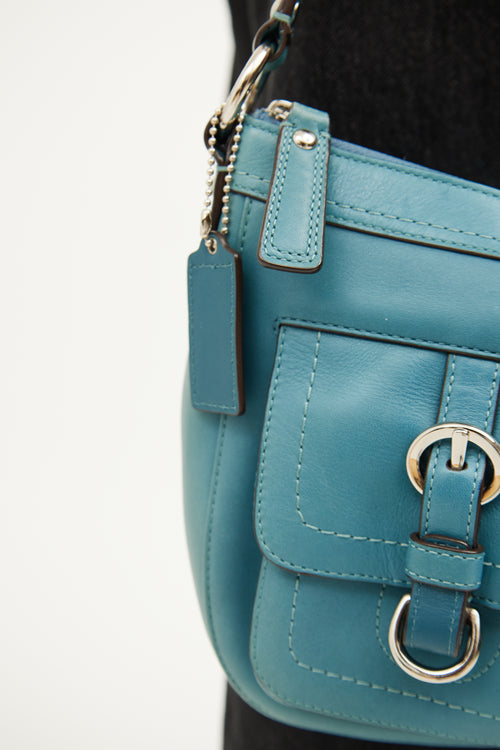 Coach Blue Leather Chelsea Shoulder Bag