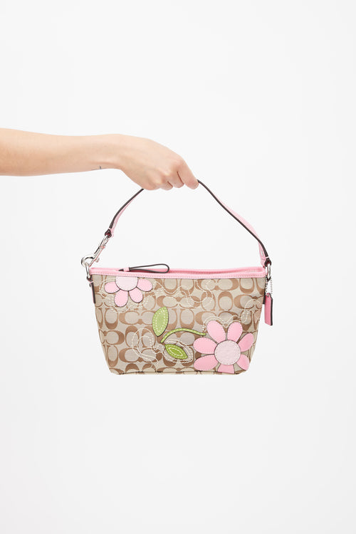 Coach Brown 
Pink Patch Shoulder Bag