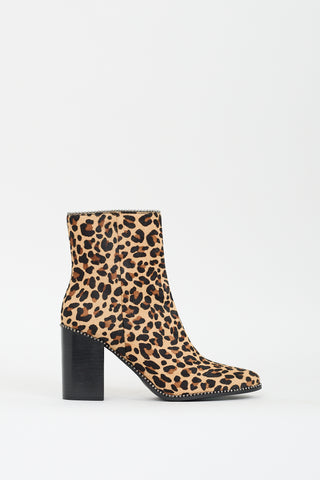 Coach Brown 
Black Printed Hair Ankle Boot