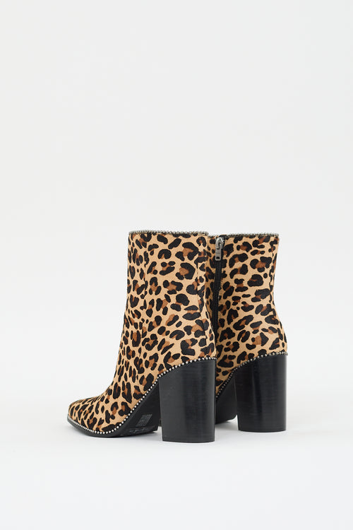 Coach Brown 
Black Printed Hair Ankle Boot