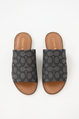 Coach Jacquard Logo Hazel Sandal