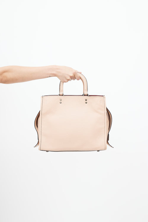 Coach Pink Leather Rogue Bag