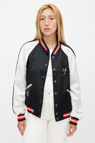 Coach x Disney Black 
Multicolour Satin Jacket