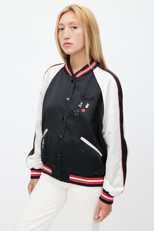 Coach x Disney Black 
Multicolour Satin Jacket