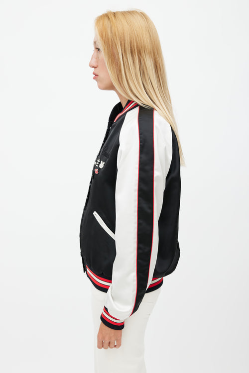 Coach x Disney Black 
Multicolour Satin Jacket