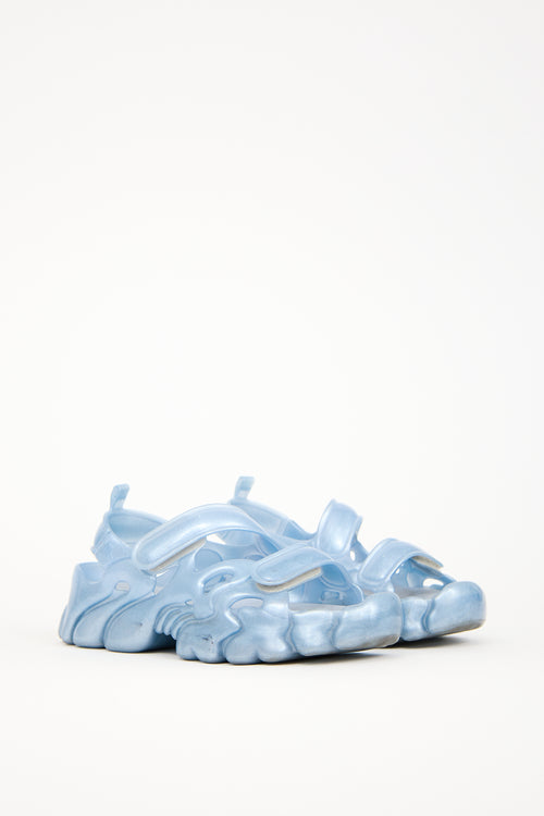 Collina Strada X Melissa Blue Rubber Puff Sandal