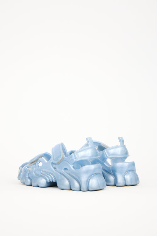 Collina Strada X Melissa Blue Rubber Puff Sandal