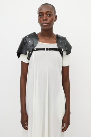 Comme des Garçons SS 2010 Black Leather Shoulder Pad Harness