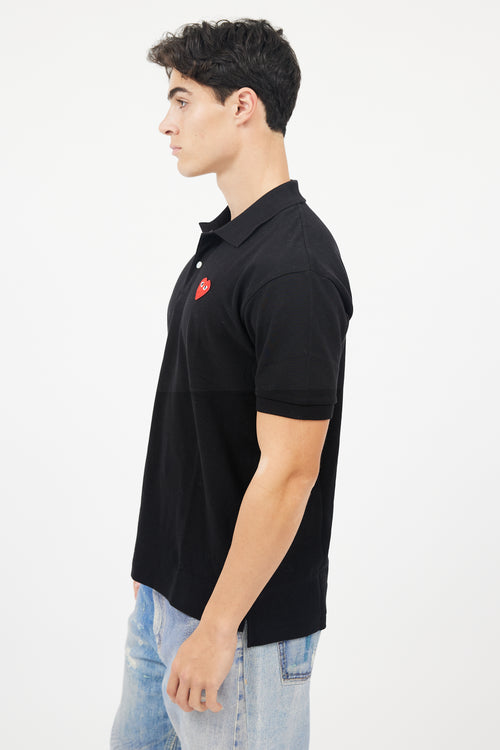 Comme des Garçons PLAY Black 
Red Logo Polo