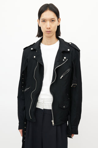 Comme des Garçons BLACK Black Belted Rider Jacket