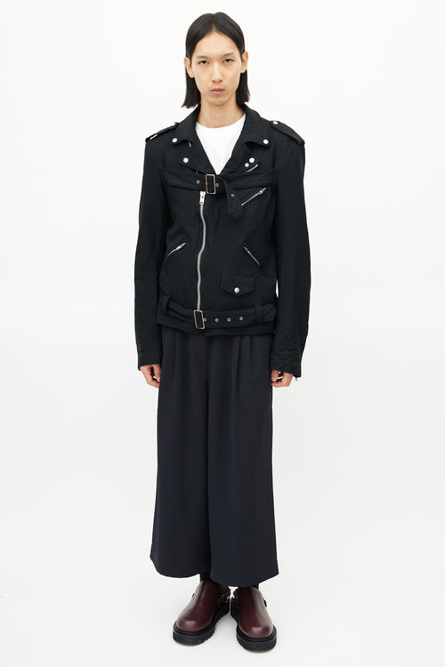 Comme des Garçons BLACK Black Belted Rider Jacket