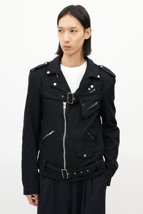 Comme des Garçons BLACK Black Belted Rider Jacket