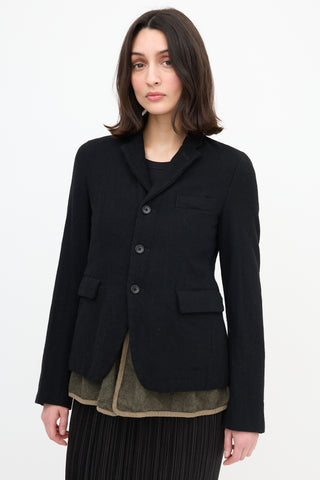 Comme des Garçons Black FW 2014 Layered Blazer