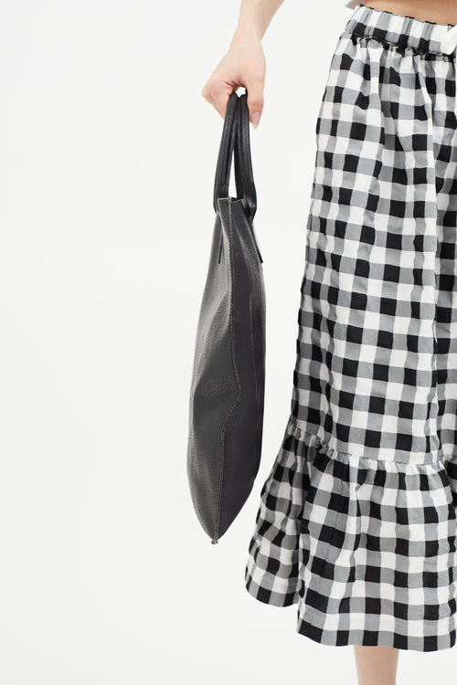 Comme des Garçons Black Leather Large Tote Bag