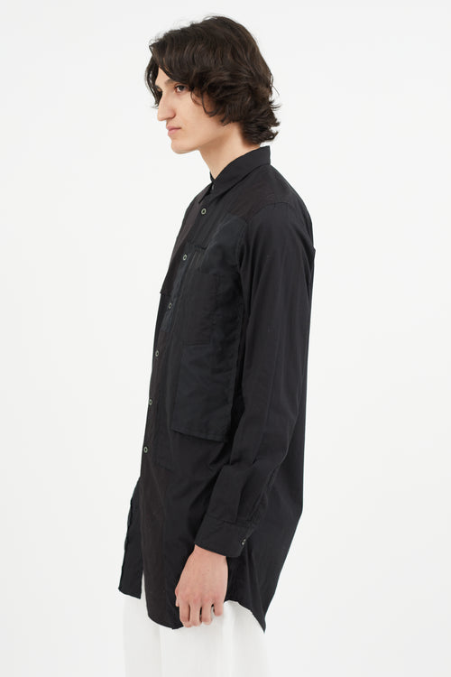 Comme des Garçons Black Patchwork Panelled Shirt