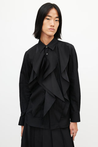 Comme des Garçons Black Ruffled Shirt