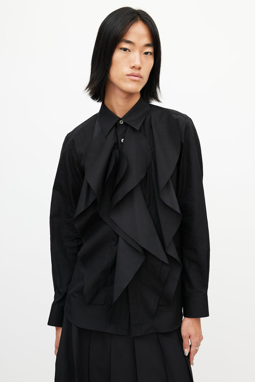 Comme des Garçons Black Ruffled Shirt