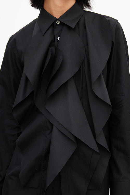 Comme des Garçons Black Ruffled Shirt