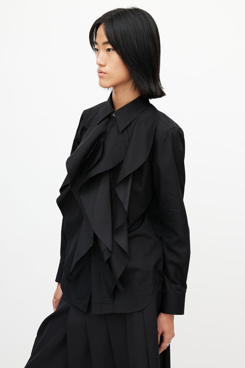 Comme des Garçons Black Ruffled Shirt