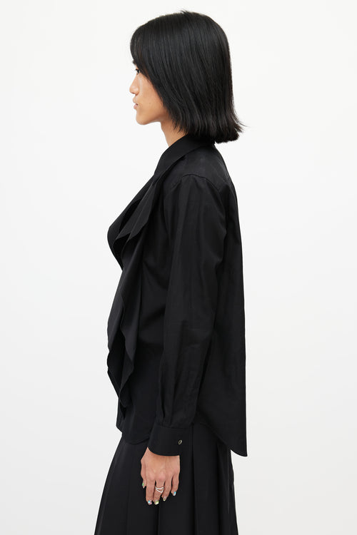 Comme des Garçons Black Ruffled Shirt