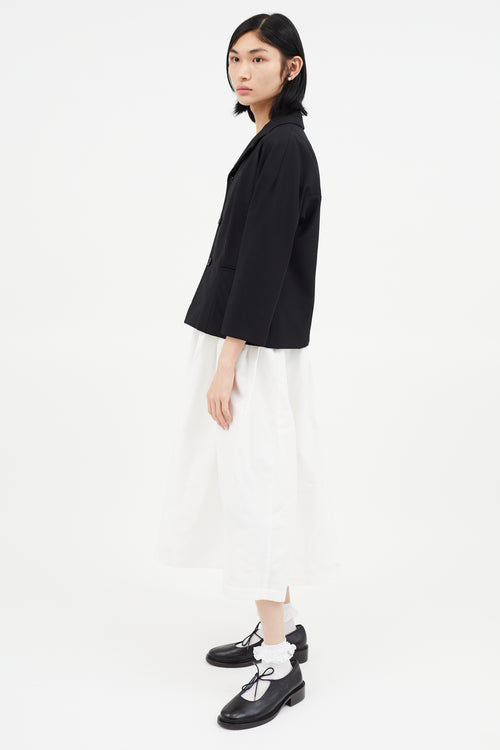 Comme des Garçons Black Wool Drop Shoulder Blazer