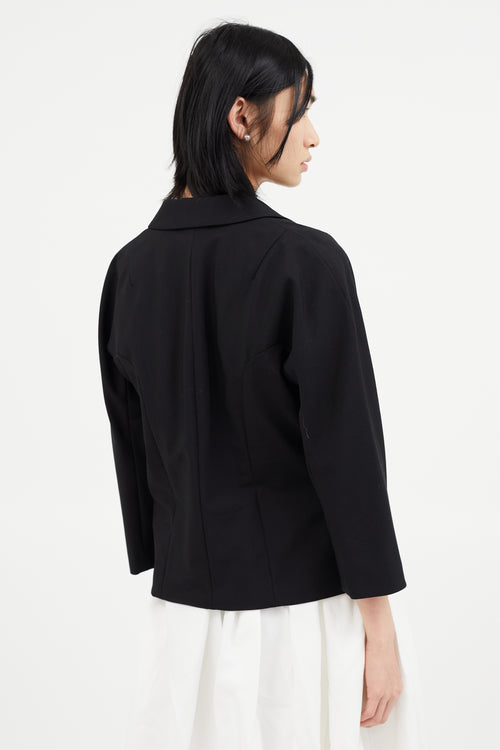 Comme des Garçons Black Wool Drop Shoulder Blazer