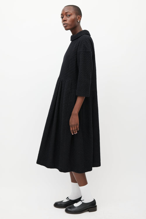 Comme des Garçons Black Wool Woven Dress