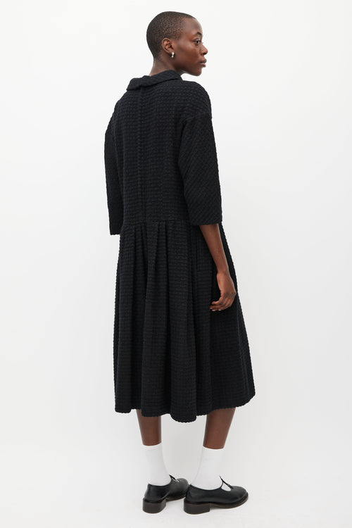 Comme des Garçons Black Wool Woven Dress